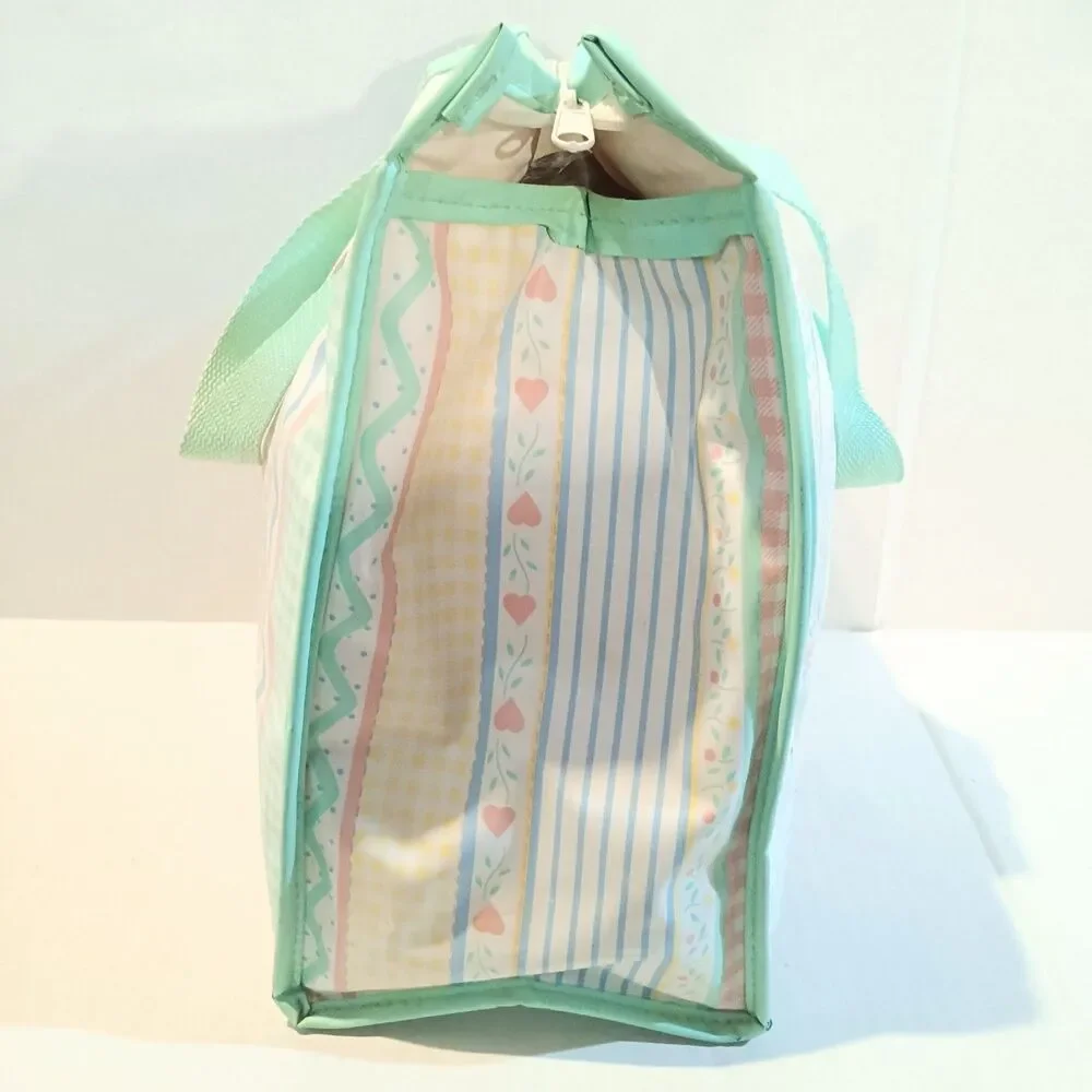 Vintage Baby Boom Pastel Toys Vinyl Diaper Bag Tote-90s-Still In Diapers